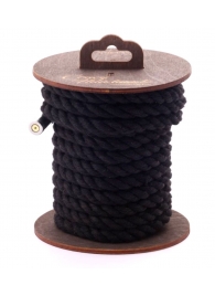 Черная хлопковая веревка для бондажа на катушке - 5 м. - Crazy Handmade - купить с доставкой в Краснодаре