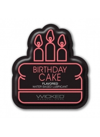 Лубрикант на водной основе со вкусом торта с кремом Wicked Aqua Birthday cake - 3 мл. - Wicked - купить с доставкой в Краснодаре