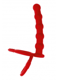 Красная насадка на пенис для двойного проникновения - 19,5 см. - ToyFa - купить с доставкой #SOTBIT_REGIONS_UF_V_REGION_NAME#