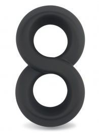 Черное двойное эрекционное кольцо Ultra Soft Platinum Cure Silicone Cockring - Lovetoy - в Краснодаре купить с доставкой