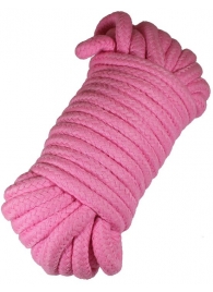 Розовая верёвка для бондажа и декоративной вязки - 10 м. - Eroticon - купить с доставкой в Краснодаре