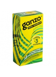 Ультратонкие презервативы Ganzo Ultra thin - 15 шт. - Ganzo - купить с доставкой в Краснодаре