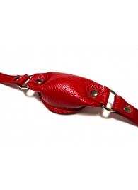Красный кожаный кляп на ремешках с пряжкой - БДСМ Арсенал - купить с доставкой в Краснодаре