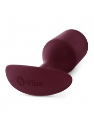 Бордовая пробка для ношения B-vibe Snug Plug 5 - 14 см. - b-Vibe