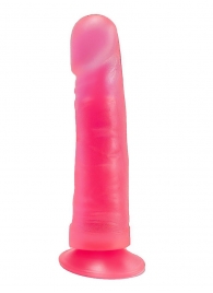 Розовый фаллоимитатор на подошве-присоске - 17,5 см. - LOVETOY (А-Полимер)