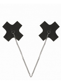 Черные пэстисы-кресты с цепочкой - Джага-Джага - купить с доставкой в Краснодаре