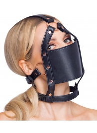 Черный намордник с кляпом-шаром Head Harness With A Gag - Orion - купить с доставкой в Краснодаре