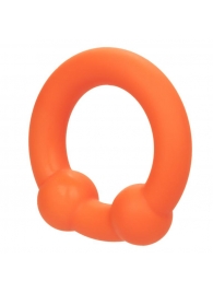 Оранжевое эрекционное кольцо Liquid Silicone Dual Ball Ring - California Exotic Novelties - в Краснодаре купить с доставкой