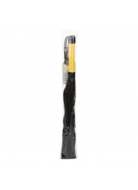 Черная плеть с желтой рукоятью Boundless Flogger - 69,25 см. - California Exotic Novelties - купить с доставкой в Краснодаре