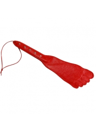 Красная хлопалка в форме ступни - 34,5 см. - Sitabella - купить с доставкой в Краснодаре
