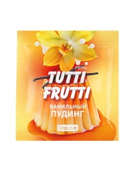Пробник гель-смазки Tutti-frutti со вкусом ванильного пудинга - 4 гр. - Биоритм - купить с доставкой в Краснодаре