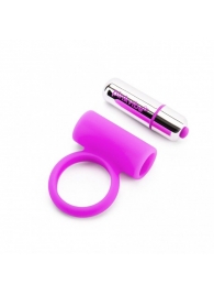 Лиловое эрекционное кольцо с вибрацией - Pink Vibe - в Краснодаре купить с доставкой