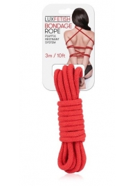 Красная хлопковая веревка для связывания - 3 м. - Lux Fetish - купить с доставкой #SOTBIT_REGIONS_UF_V_REGION_NAME#