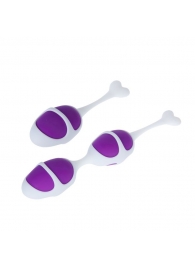 Фиолетовые вагинальные шарики из силикона: 2+1 - Baile