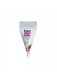 Съедобное согревающее массажное масло Love Me Tender Strawberry с ароматом клубники - 10 мл. - Love to Love - купить с доставкой в Краснодаре