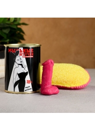 Набор в консервной банке «Мыльные штучки для грязной сучки»: мыло и мочалка - Сима-Ленд - купить с доставкой в Краснодаре