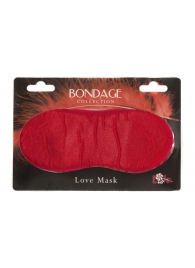 Красная маска на глаза BONDAGE - Lola Games - купить с доставкой в Краснодаре