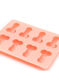 Розовая силиконовая форма с фаллосами - Сима-Ленд - купить с доставкой в Краснодаре