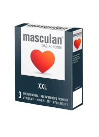 Презервативы увеличенного размера Masculan XXL - 3 шт. - Masculan - купить с доставкой в Краснодаре