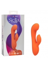 Оранжевый вибромассажер Stella Liquid Silicone Dual “G” - 17,75 см. - California Exotic Novelties