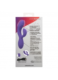 Фиолетовый вибромассажер-кролик Stella Liquid Silicone “C” Curve - 19 см. - California Exotic Novelties