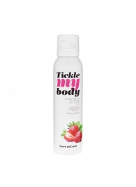 Массажная хрустящая пенка Tickle My Body Strawberry с ароматом клубники - 150 мл. - Love to Love - купить с доставкой в Краснодаре