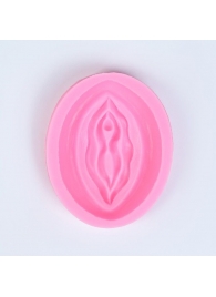 Розовая силиконовая форма в виде вульвы - Сима-Ленд - купить с доставкой в Краснодаре