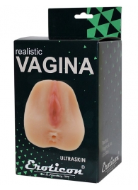 Телесный мастурбатор Realistic Vagina - вагина и анус - Eroticon - в Краснодаре купить с доставкой