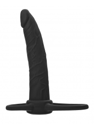 Черная насадка на пенис для двойного проникновения Black Red - 16,5 см. - ToyFa - купить с доставкой в Краснодаре