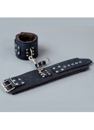 Широкие кожаные наручники на меху - Подиум - купить с доставкой в Краснодаре