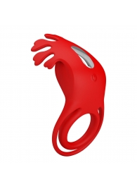 Красное эрекционное кольцо с вибрацией Ruben - Baile - в Краснодаре купить с доставкой