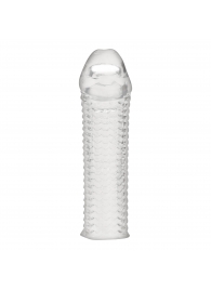 Текстурированная насадка на пенис Clear Textured Penis Enhancing Sleeve Extension - 16,5 см. - BlueLine - в Краснодаре купить с доставкой