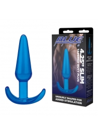 Голубая анальная пробка Slim Tapered Butt Plug - 10,8 см. - BlueLine