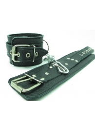 Кожаные наручники с пряжкой - БДСМ Арсенал - купить с доставкой в Краснодаре