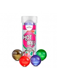 Ароматизированный лубрикант Hot Ball Mix на масляной основе (4 шарика по 3 гр.) - HotFlowers - купить с доставкой в Краснодаре