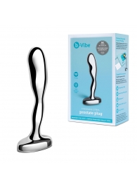 Стальной стимулятор простаты Stainless Steel Prostate Plug - 11,5 см. - b-Vibe - в Краснодаре купить с доставкой