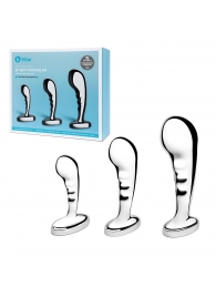 Набор из 3 стальных стимуляторов простаты Stainless Steel P-spot Training Set - b-Vibe - в Краснодаре купить с доставкой