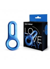 Голубое эрекционное кольцо с петлёй - Bior toys - в Краснодаре купить с доставкой