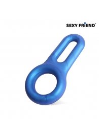 Голубое эрекционное кольцо с петлёй - Bior toys - в Краснодаре купить с доставкой