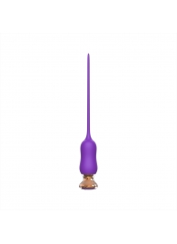 Фиолетовый тонкий стимулятор Nipple Vibrator - 23 см. - I-MOON - купить с доставкой в Краснодаре