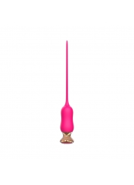 Розовый тонкий стимулятор Nipple Vibrator - 23 см. - I-MOON - купить с доставкой в Краснодаре