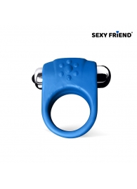 Синее эрекционное кольцо с виброэлементом - 1137 - в Краснодаре купить с доставкой