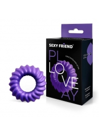 Фиолетовое фигурное эрекционное кольцо - 1137 - в Краснодаре купить с доставкой