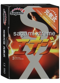 Презервативы Sagami Xtreme ENERGY с ароматом энергетика - 3 шт. - Sagami - купить с доставкой в Краснодаре