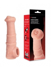 Телесная фантазийная насадка на член Cock Sleeve Size M - KOKOS - в Краснодаре купить с доставкой