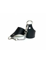 Черные гладкие кожаные наручники Black Phoenix - БДСМ Арсенал - купить с доставкой в Краснодаре