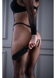 Кожаная шлепалка Sex Game с заклепками - 33 см. - БДСМ Арсенал - купить с доставкой в Краснодаре