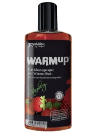 Разогревающее масло WARMup Strawberry - 150 мл. - Joy Division - купить с доставкой в Краснодаре