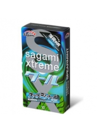 Презервативы Sagami Xtreme Mint с ароматом мяты - 10 шт. - Sagami - купить с доставкой в Краснодаре