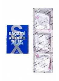Розовые презервативы Sagami Xtreme FEEL FIT 3D - 3 шт. - Sagami - купить с доставкой в Краснодаре